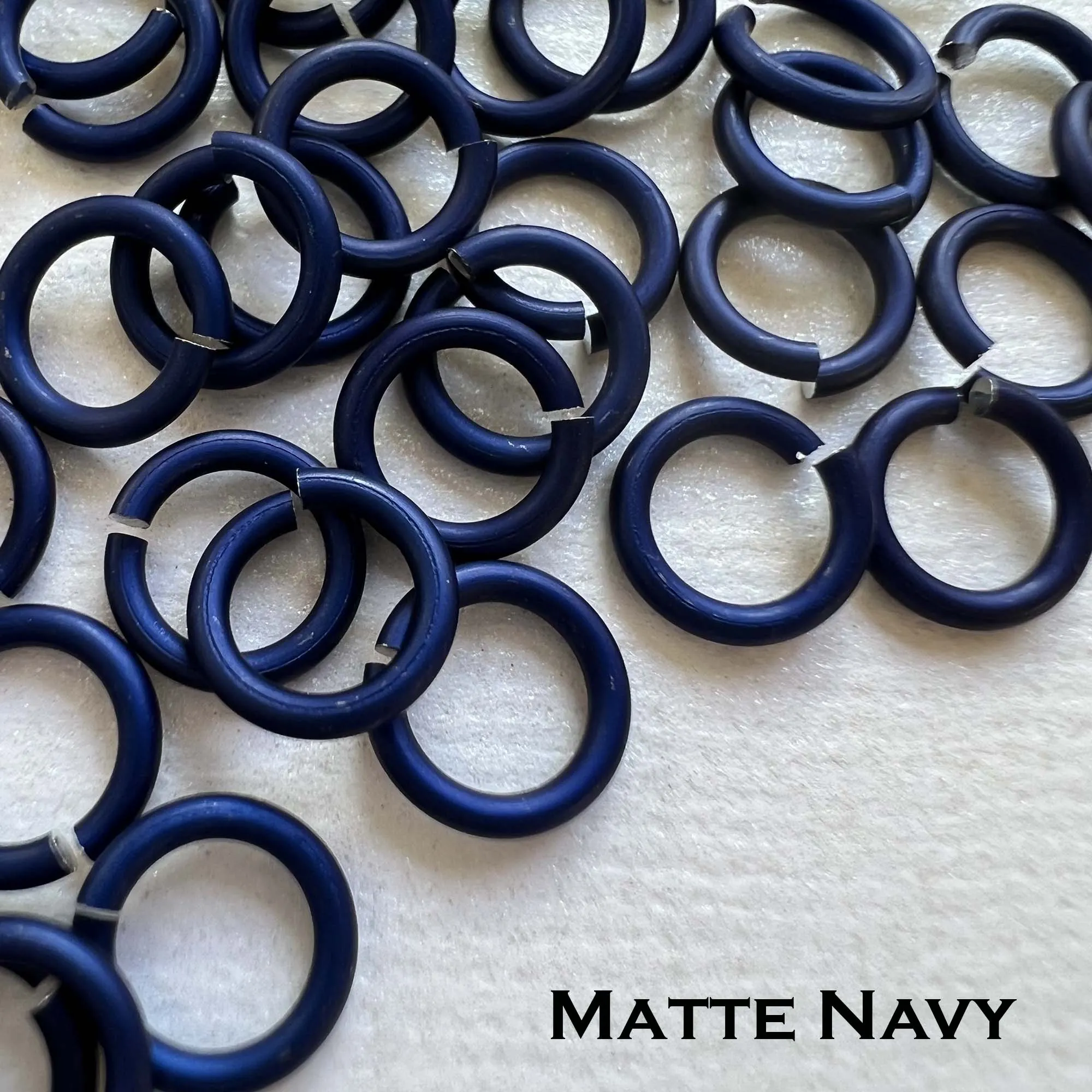18g 3/16" Jump Rings Matte (SWG) ID: 5mm - choose color & quantity