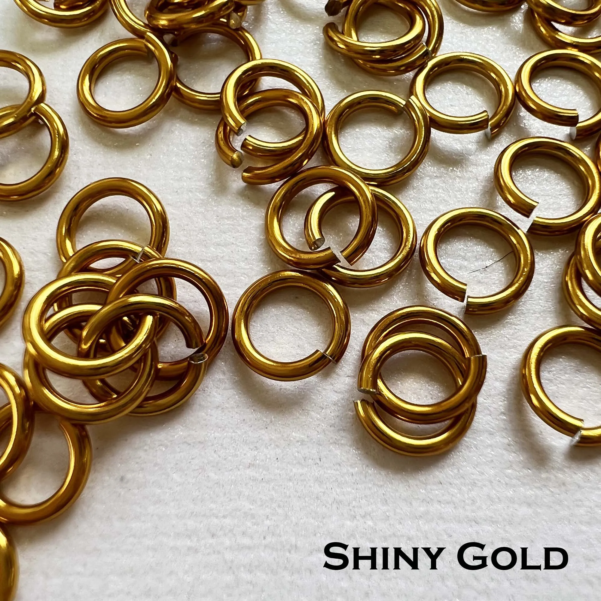 20g 5/32" Jump Rings AA SHINY (AWG) ID: 4.3mm- choose color & quantity