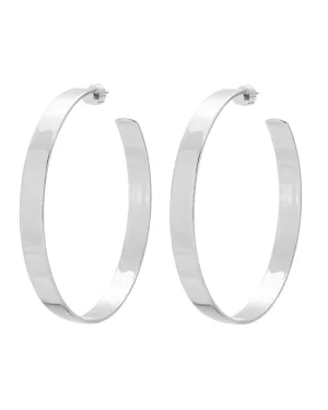 2.5" Skylar Hoops Silver | Silver