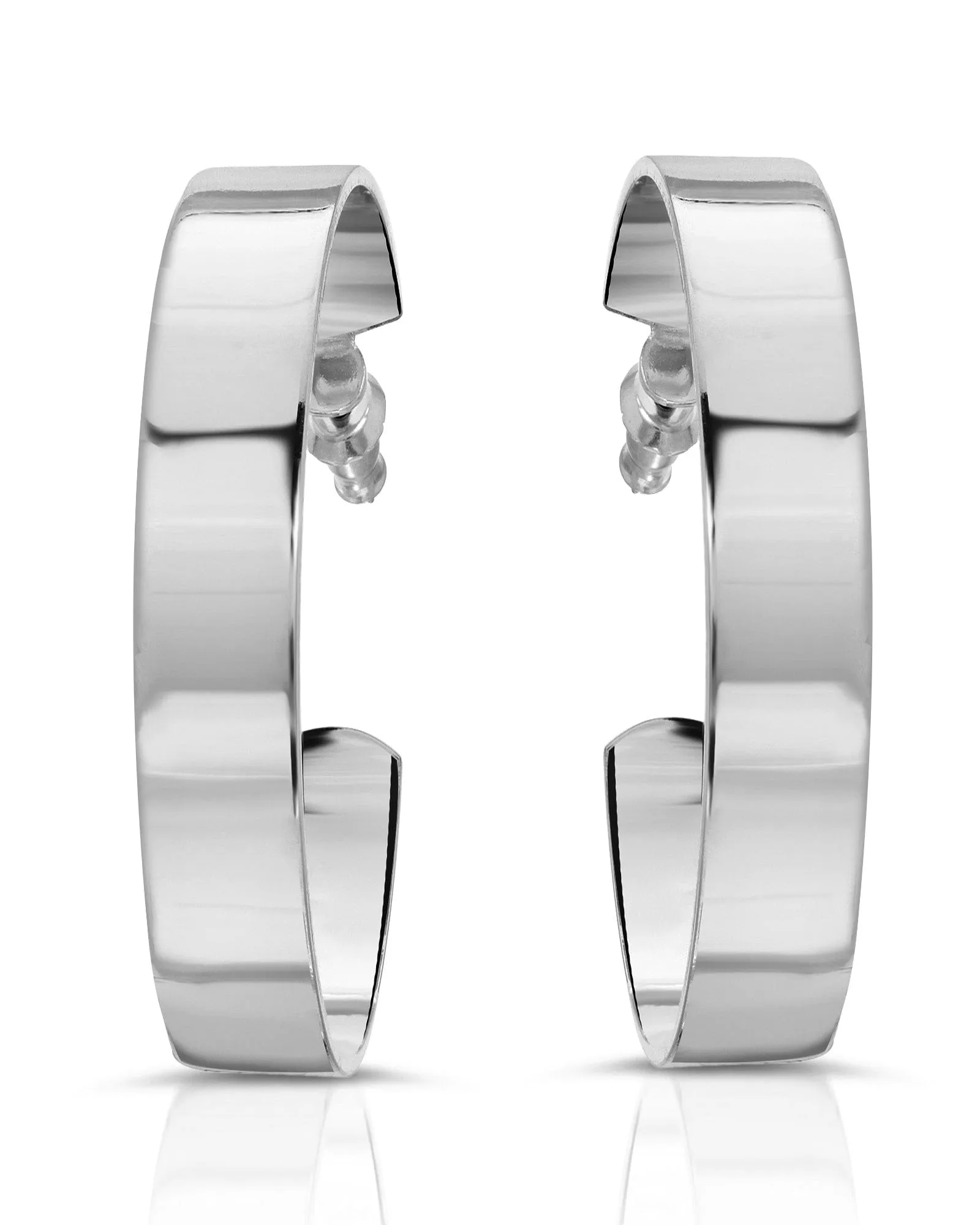 2.5" Skylar Hoops Silver | Silver