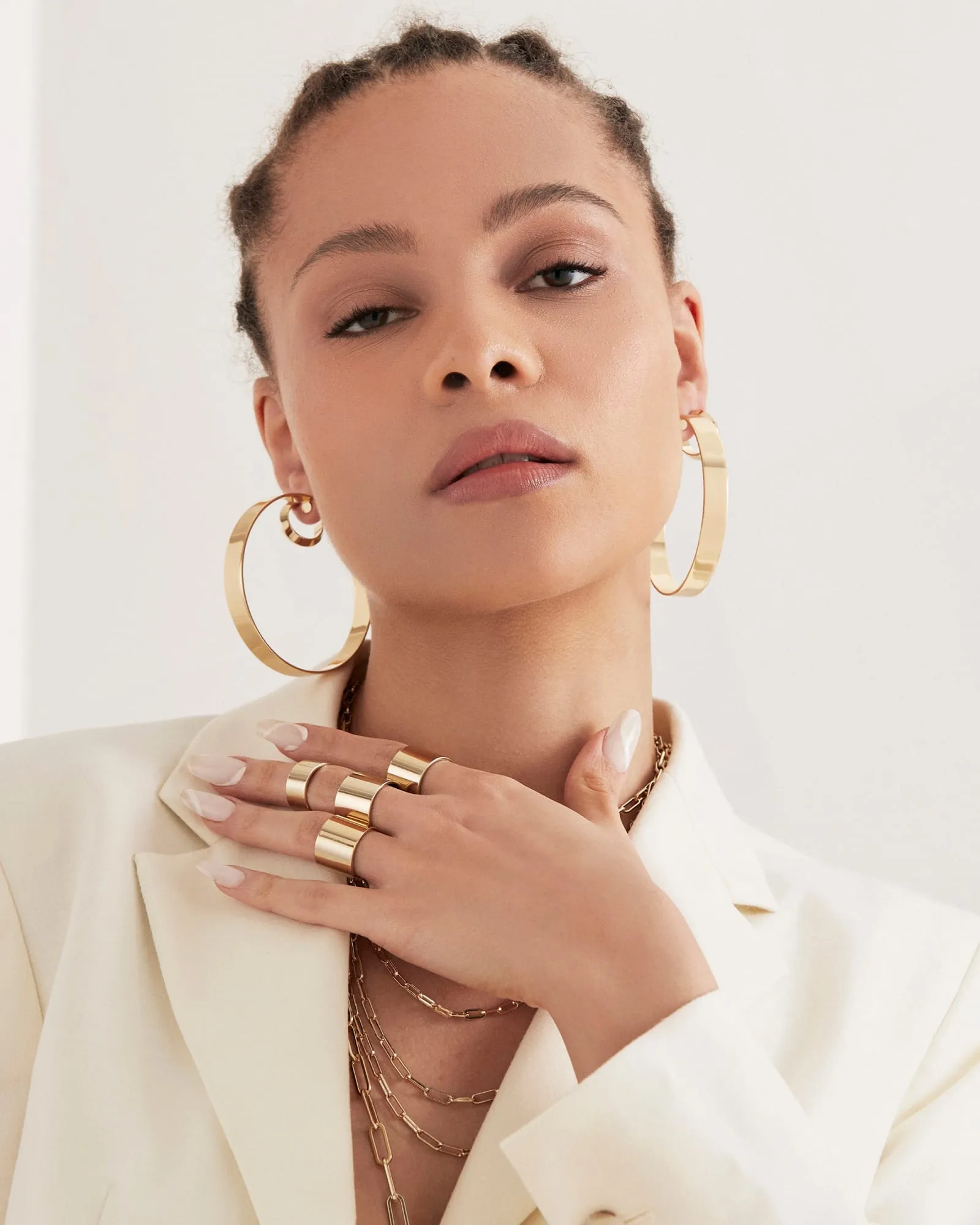 2.5" Skylar Hoops Silver | Silver