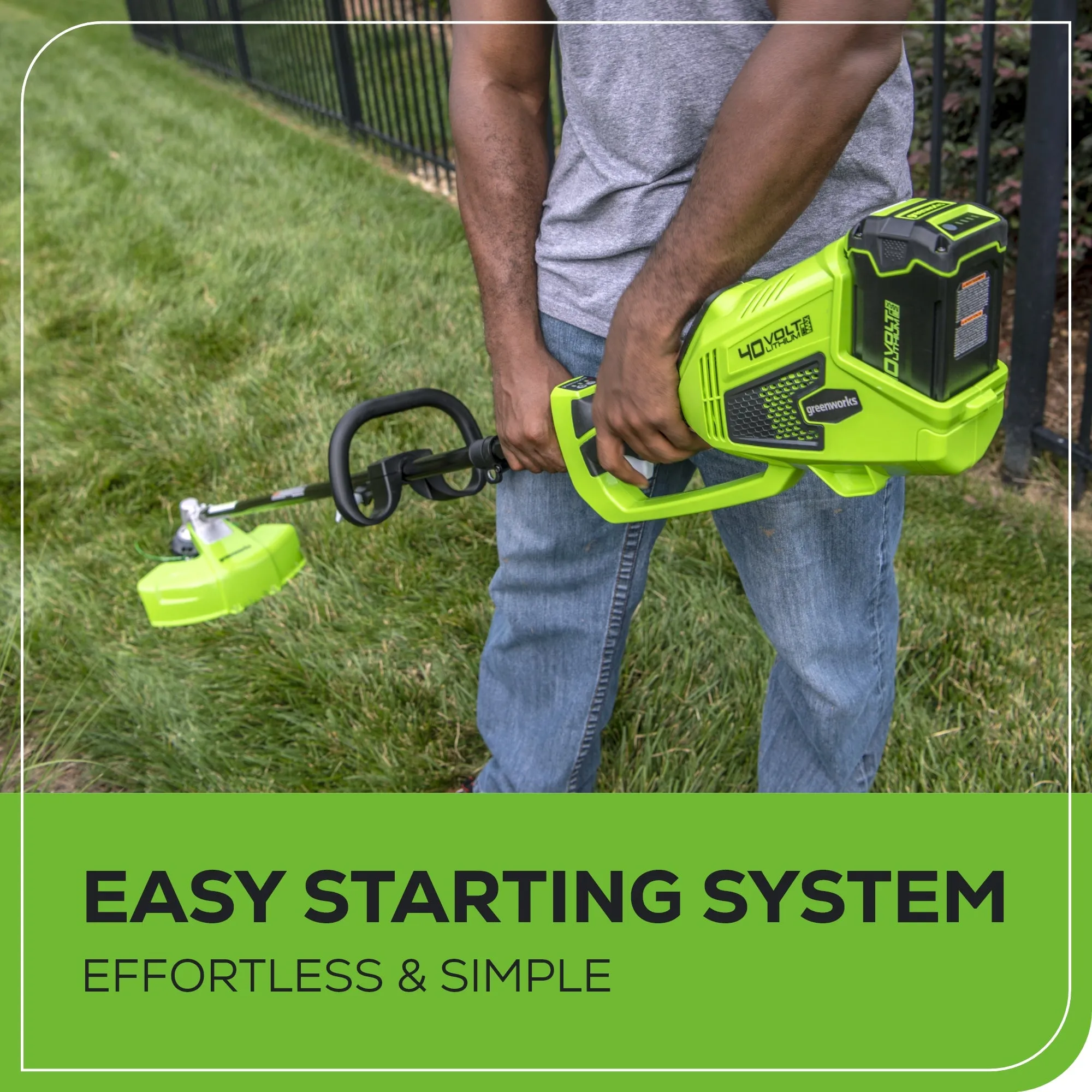 40V 16" Cordless Battery String Trimmer (Attachment Capable) w/ 4.0 Ah USB Battery & Charger
