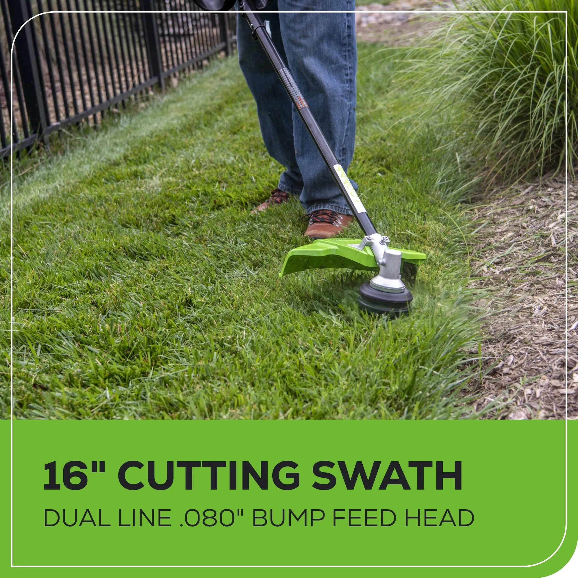 40V 16" Cordless Battery String Trimmer (Attachment Capable) w/ 4.0 Ah USB Battery & Charger