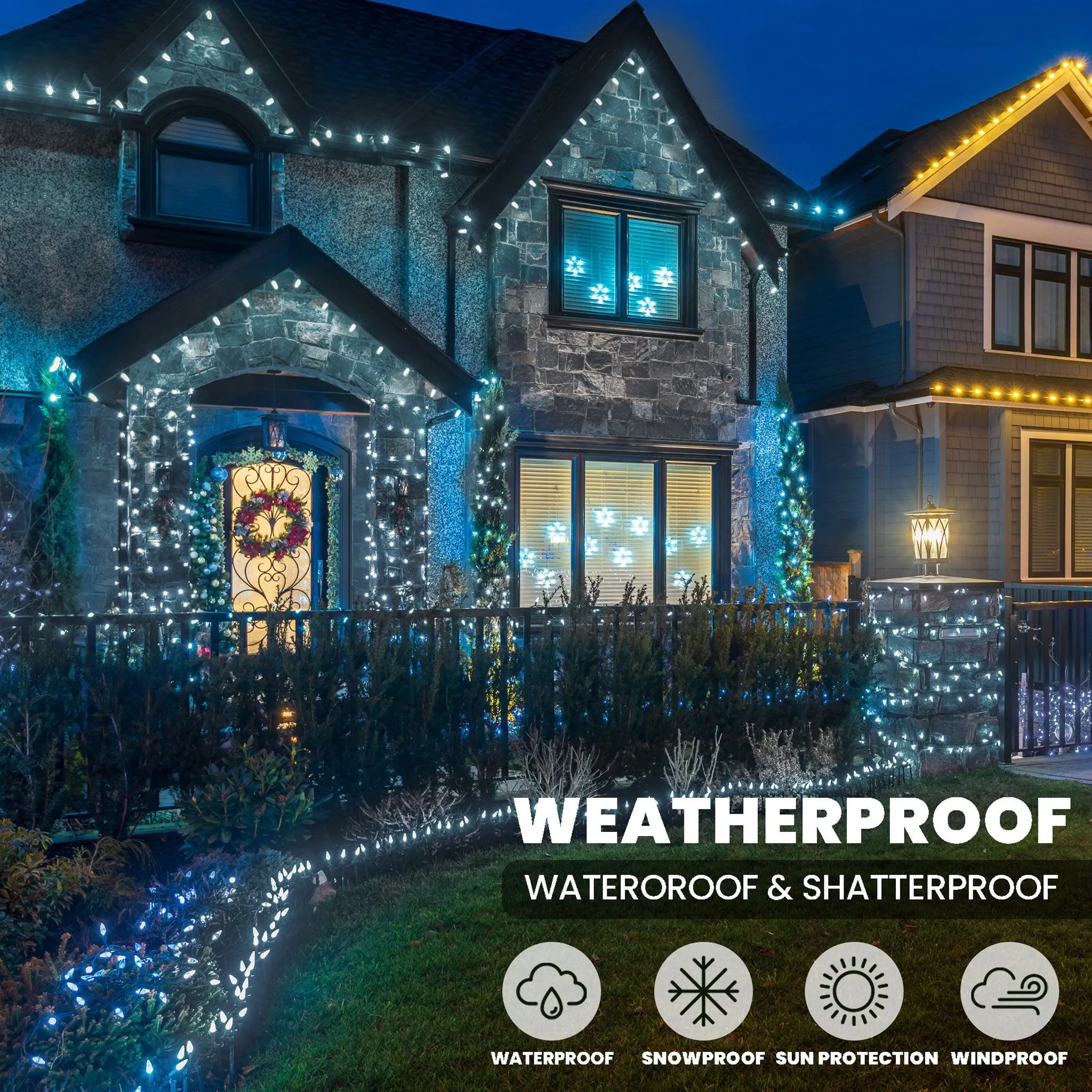 480 LED Cluster Lights Indoor/Outdoor - Cold White - 6m