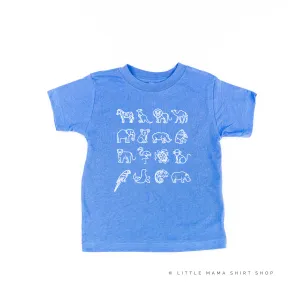 4x4 ZOO ANIMALS - Short Sleeve Child Shirt