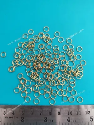 6 mm golden jump ring 22 G thickness tarnish resistant brass jump rings JRGBB6 Perfect for our 1 mm tarnish resistant chains
