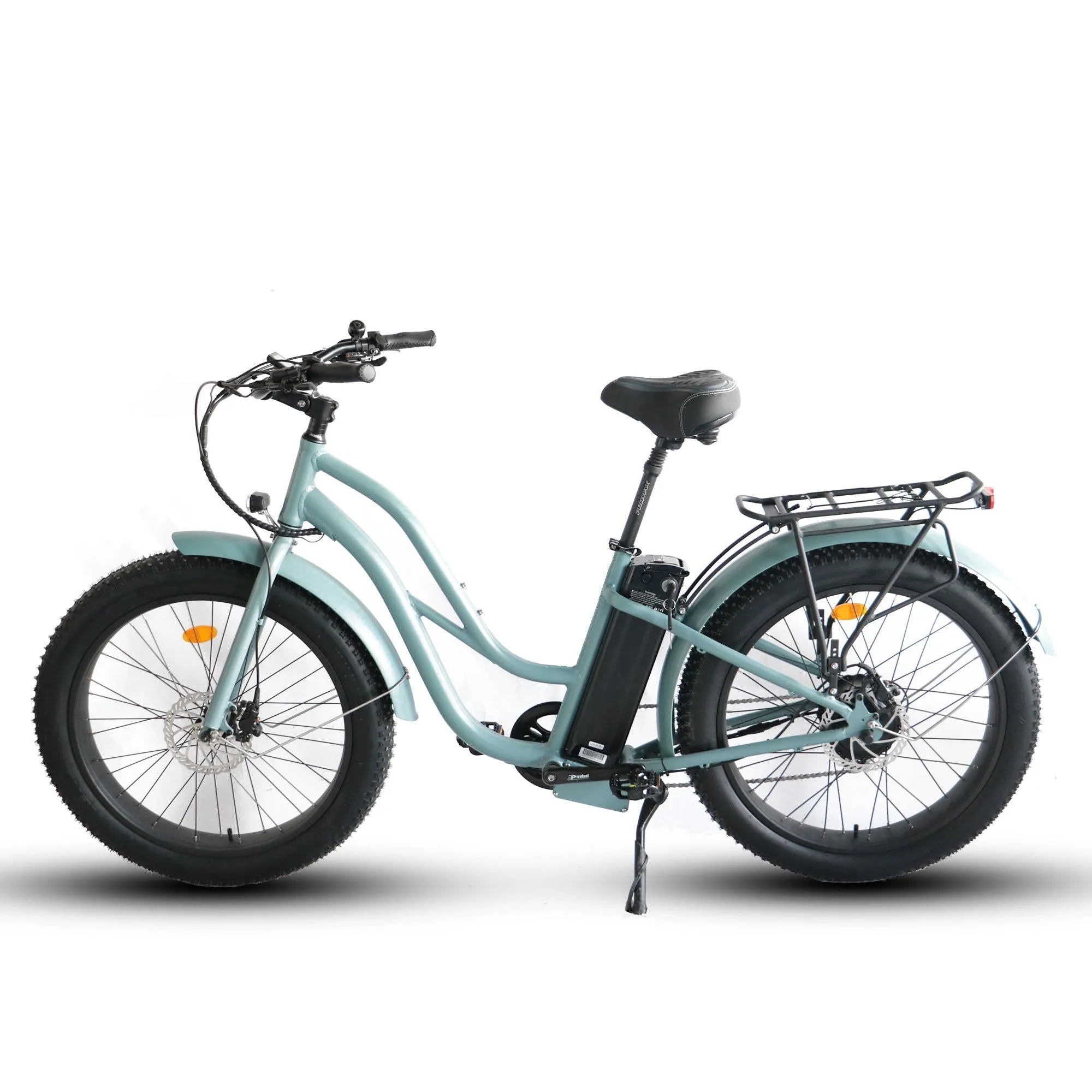 Coastal Cruiser 52V 750W Fat Tire Step Thru-Beach Cruiser Electric Bike