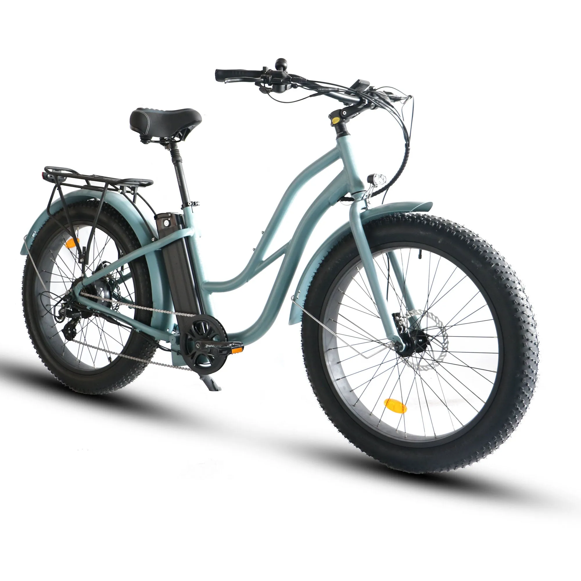 Coastal Cruiser 52V 750W Fat Tire Step Thru-Beach Cruiser Electric Bike