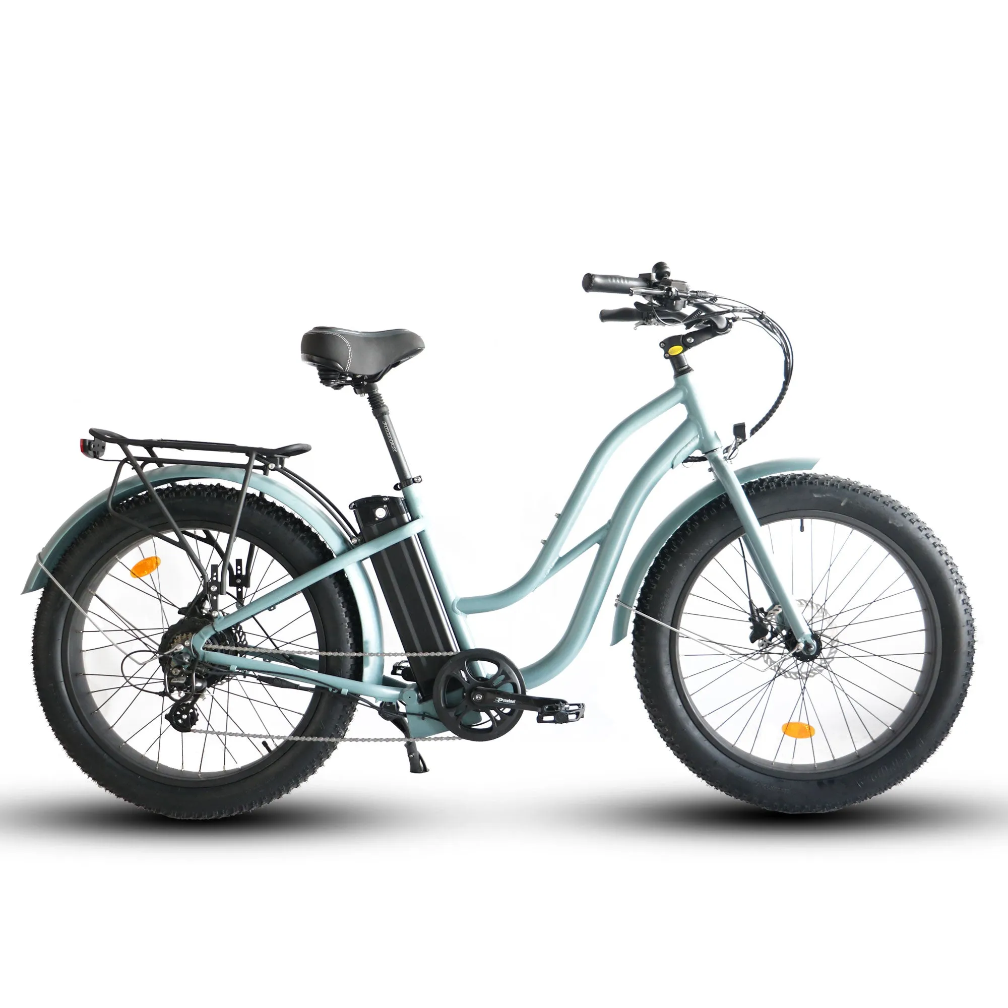 Coastal Cruiser 52V 750W Fat Tire Step Thru-Beach Cruiser Electric Bike