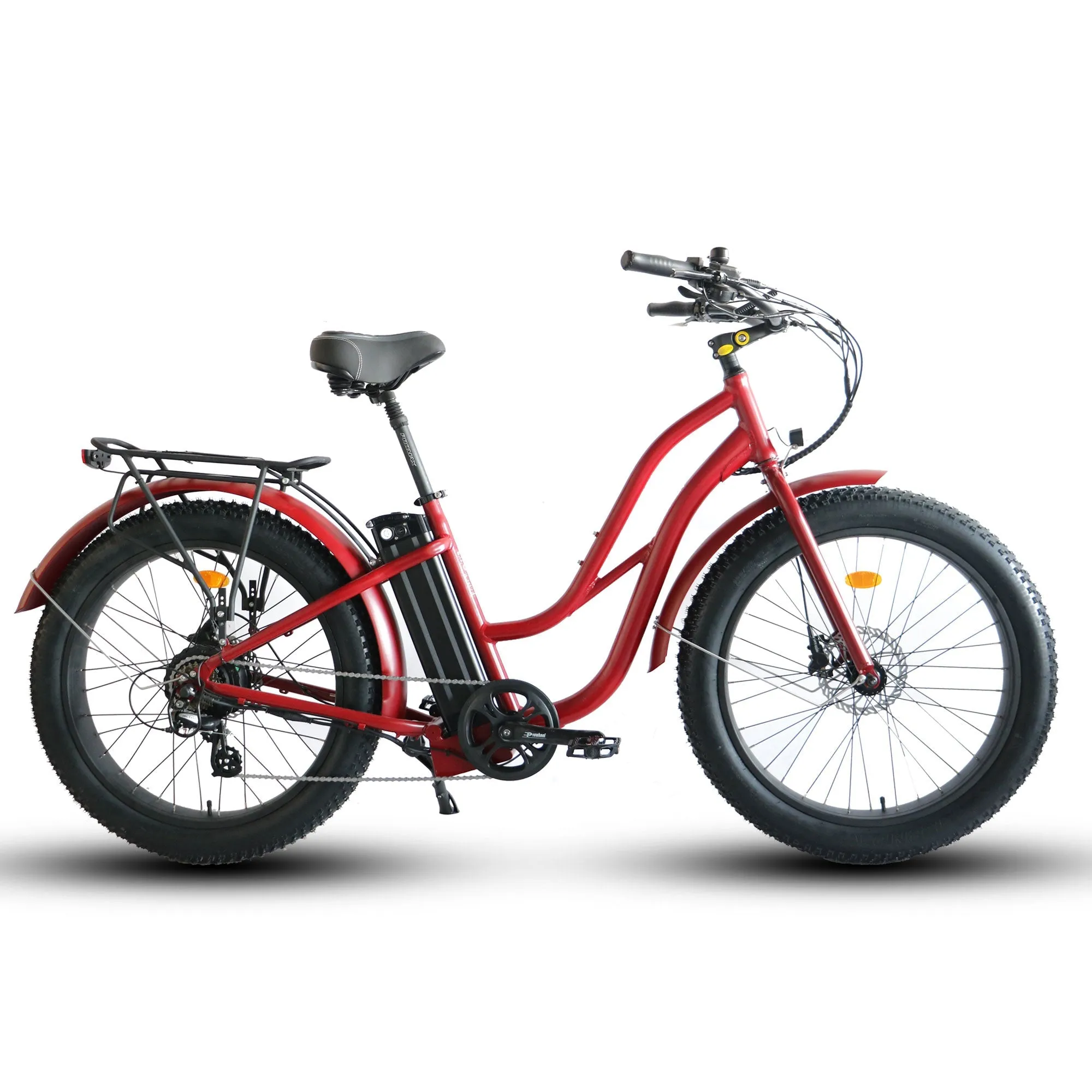 Coastal Cruiser 52V 750W Fat Tire Step Thru-Beach Cruiser Electric Bike