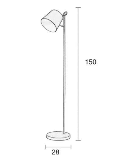 Copper Buckle Head Floor Lamp