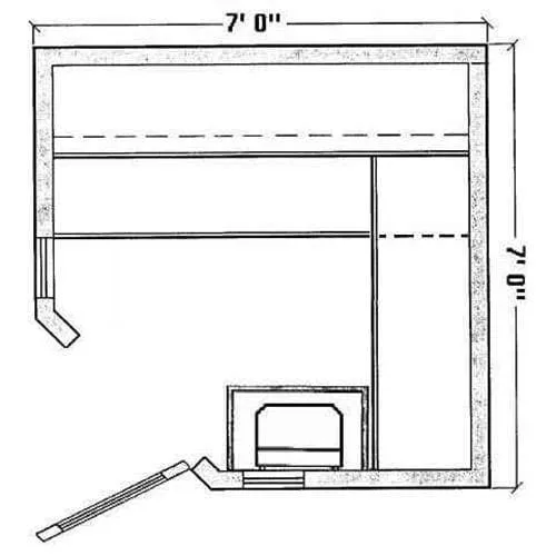 Corner Sauna Kit - 5 Sided Modular Sauna - Pre Fab