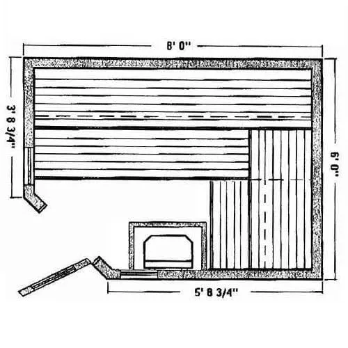 Corner Sauna Kit - 5 Sided Modular Sauna - Pre Fab