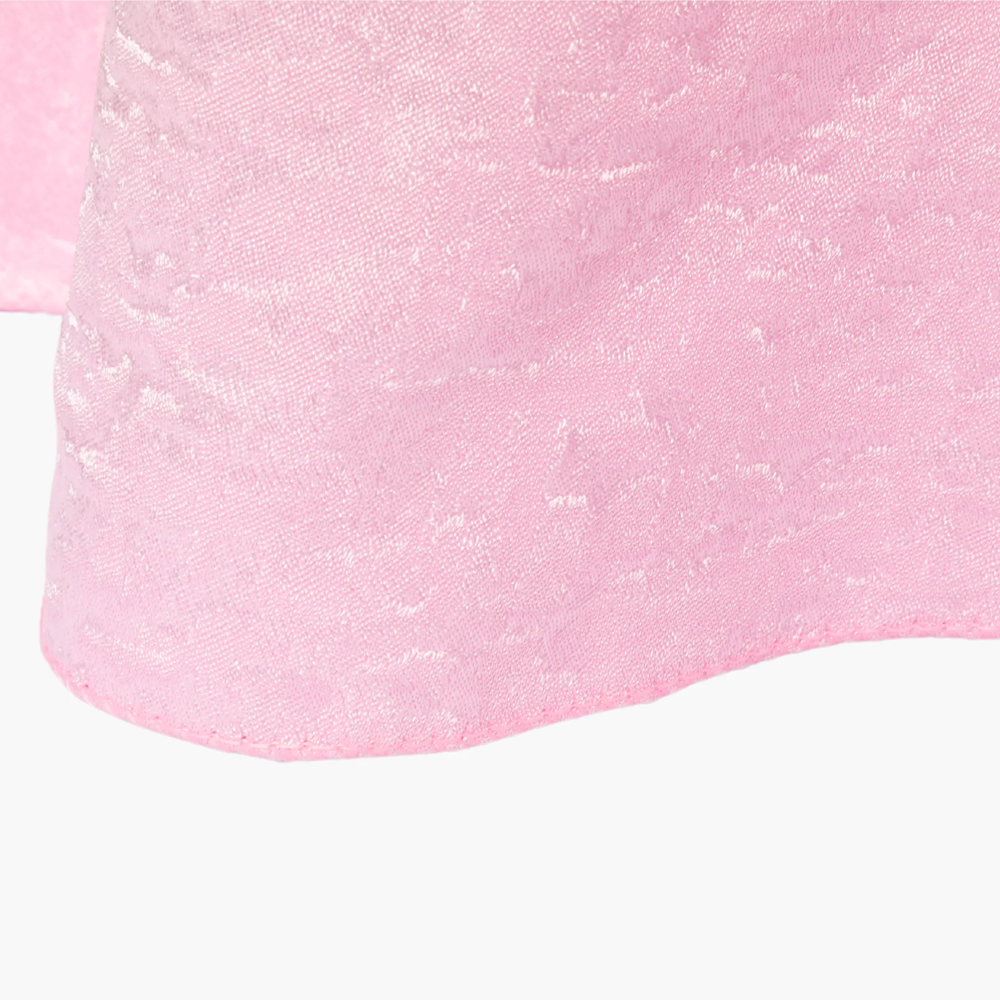 Crinkle Shimmer 132" Round Tablecloth - Pink