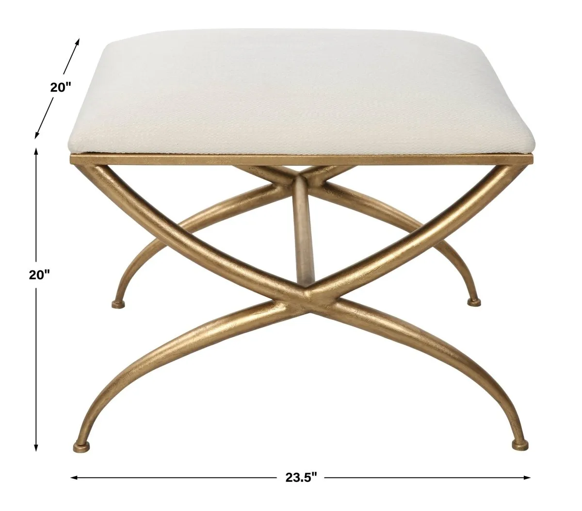 Crossing Small White Bench
