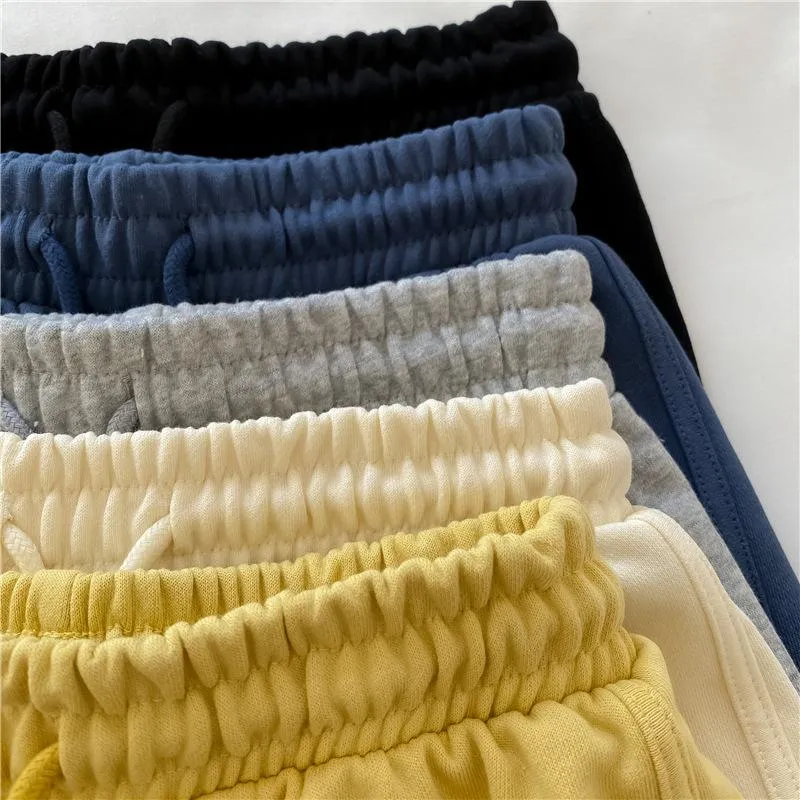 Embroidery High-Waisted Worn Outside Casual Loose Fit Sports Wide-Leg Fish Scales Shorts