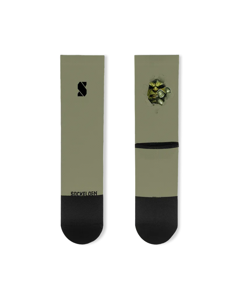 Hulk Printed Cycling Socks
