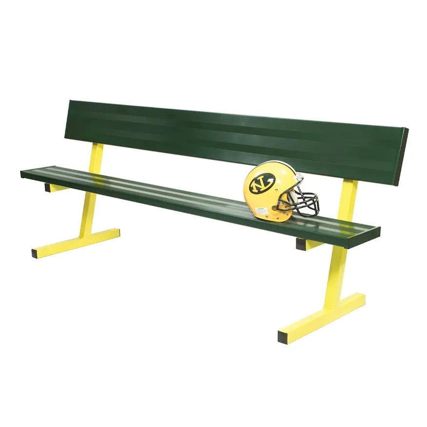 Jaypro Player Bench with Seat Back - 7-1/2 ft. - Portable (Powder Coated)