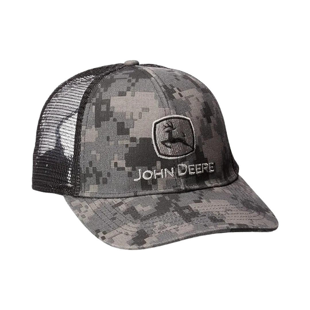 John Deere Camo Mesh Grey Cap