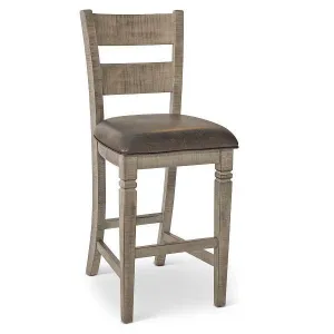 Kingston 30" Stationary Barstool - Rustic Grey