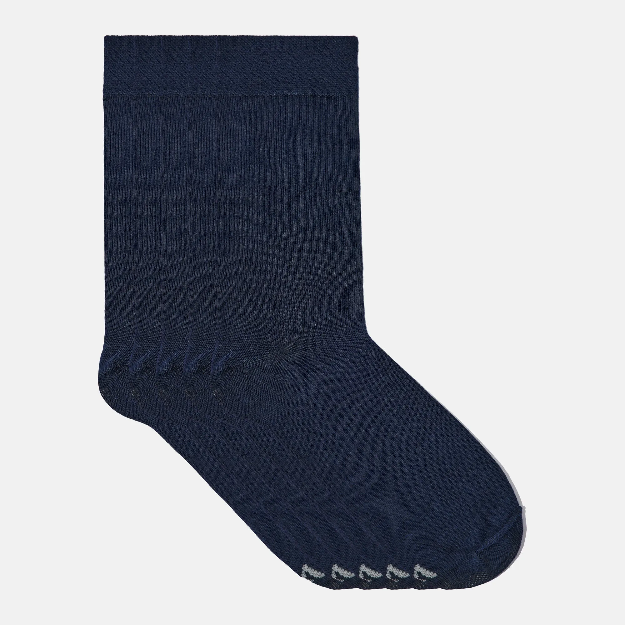 Men's Bamboo Dress Socks • Solid Pack of 1/3/5 Pairs • Blue Navy