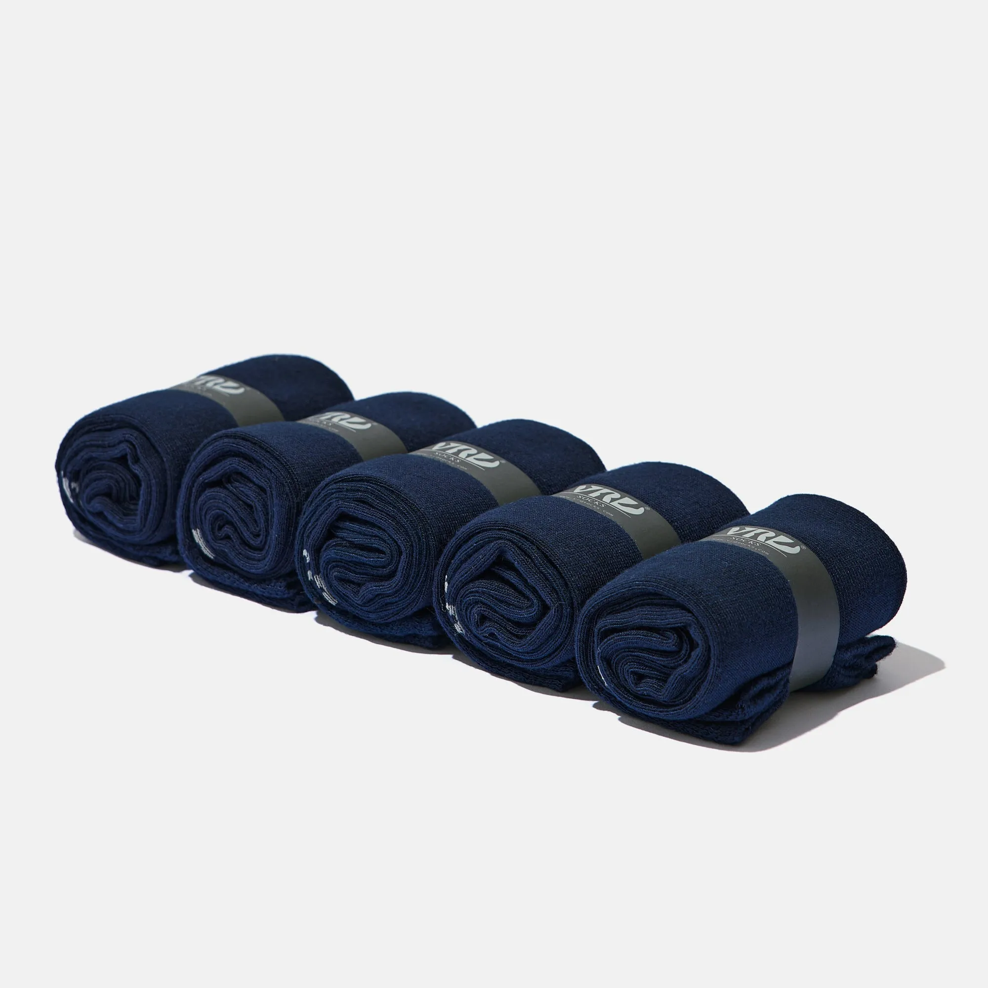 Men's Bamboo Dress Socks • Solid Pack of 1/3/5 Pairs • Blue Navy