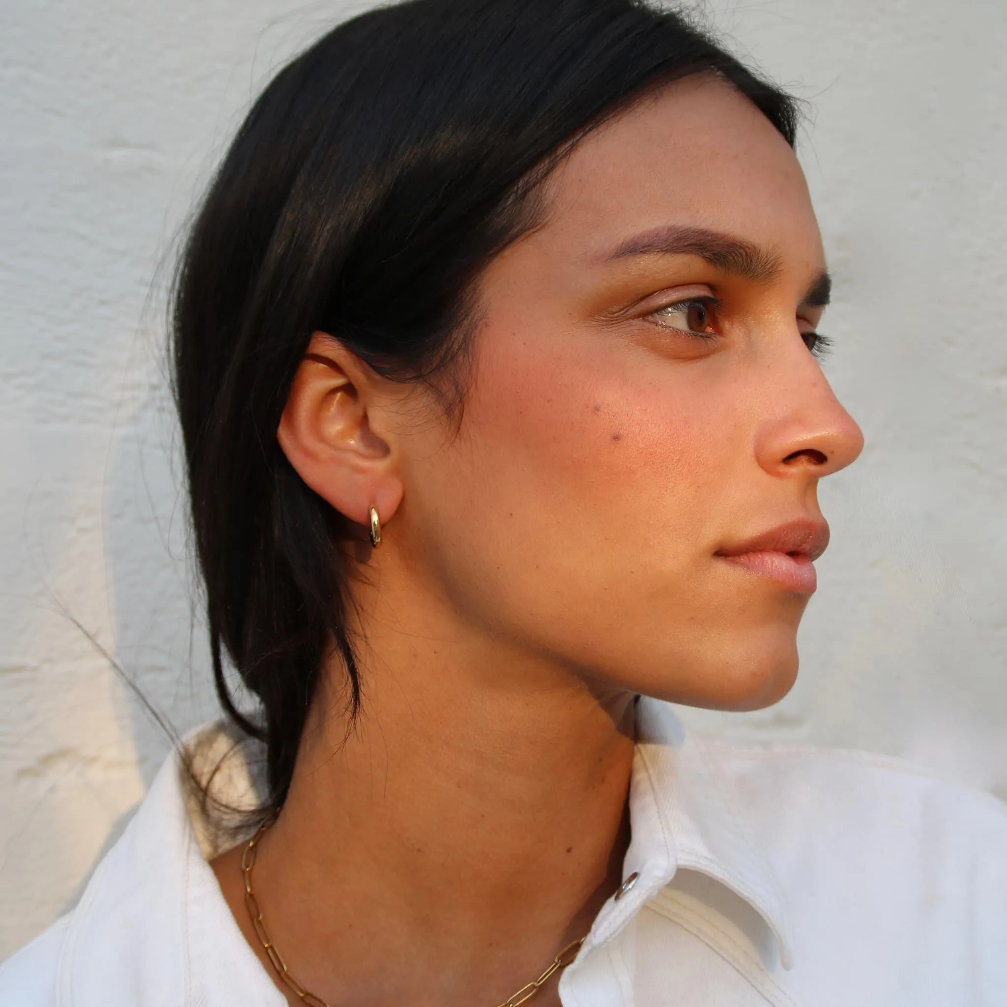 Mini Gold Tube Hoops