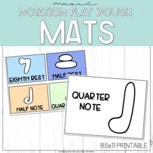 Music Notation Play Dough Mats | Printable Activity