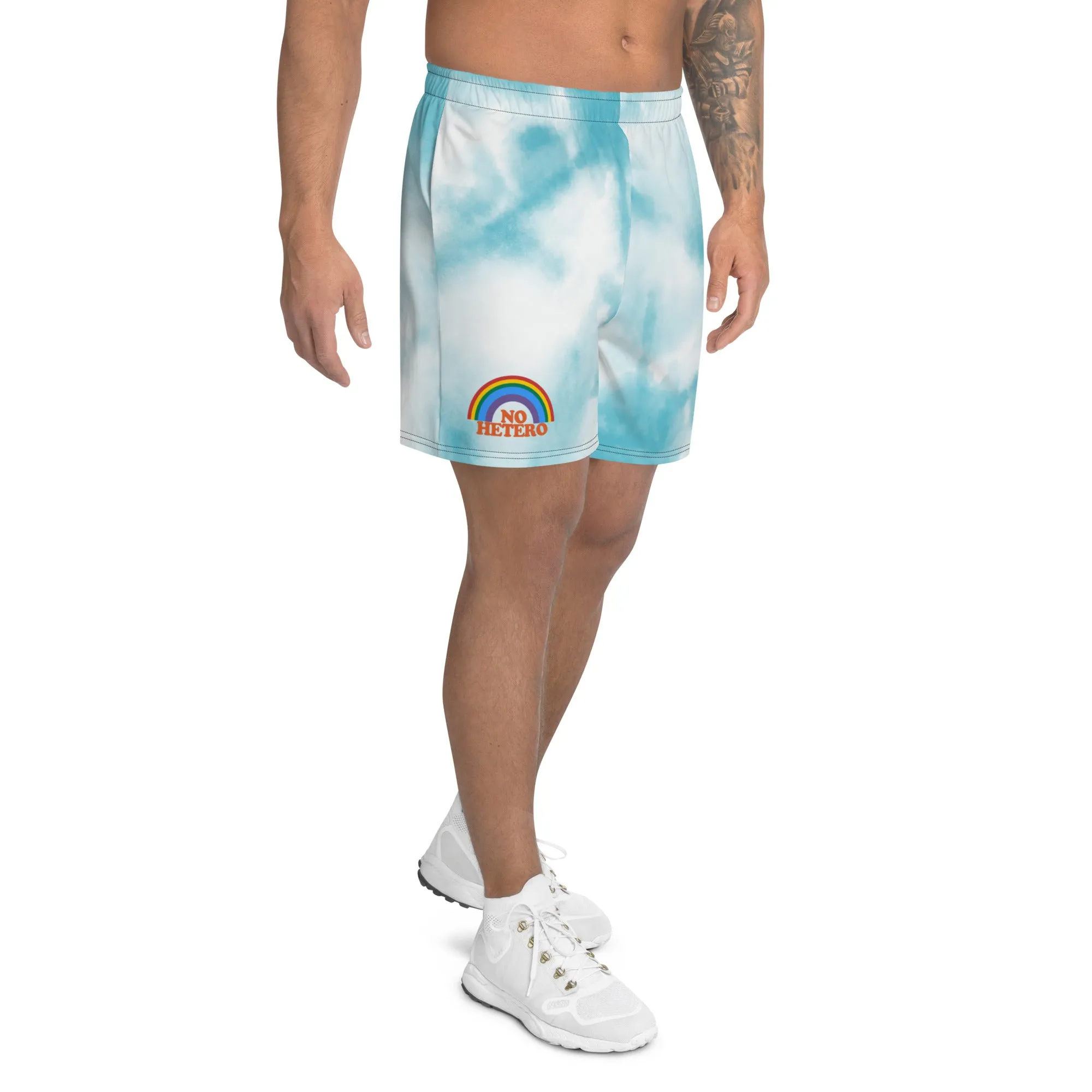 No Hetero Men's Recycled Gay Pride Shorts