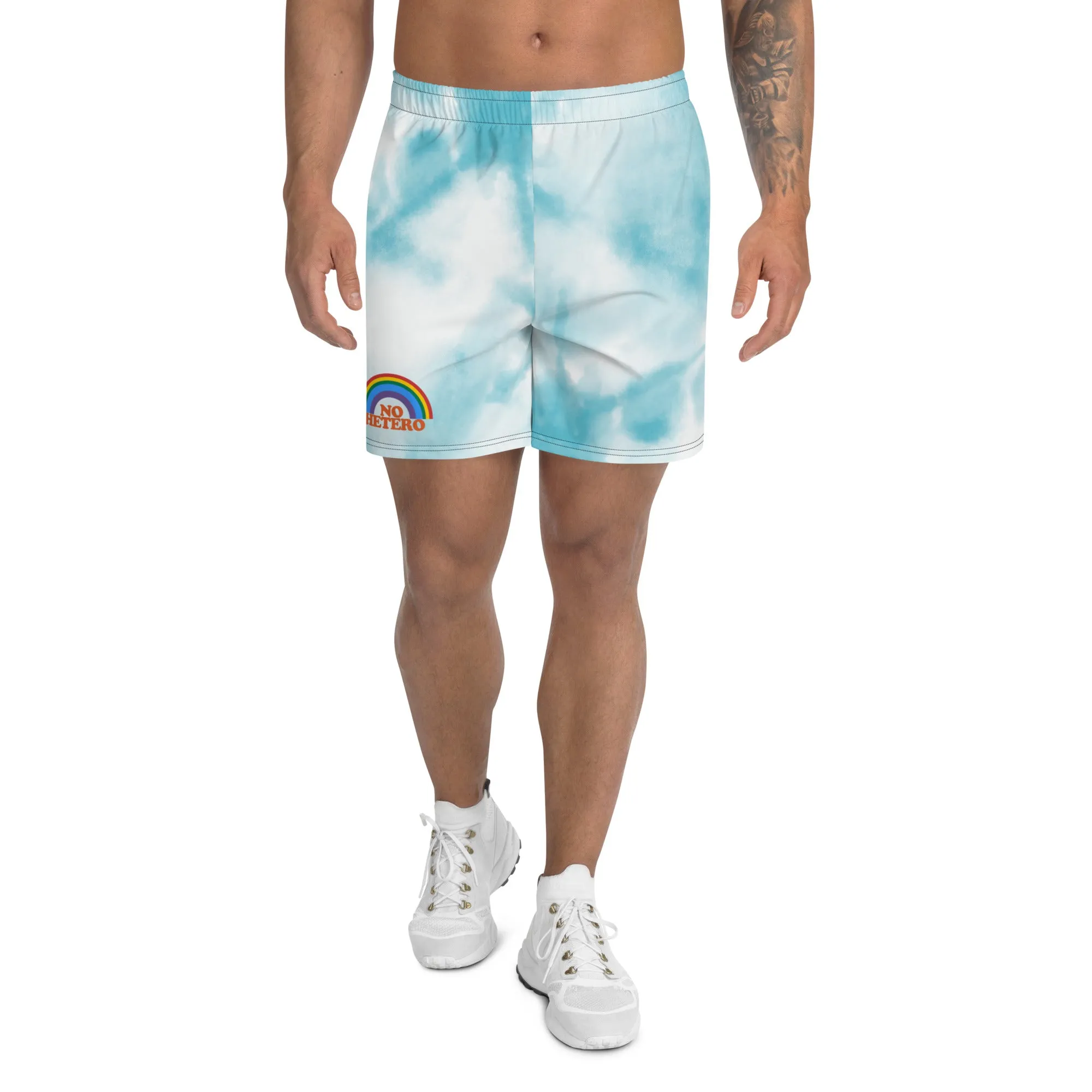 No Hetero Men's Recycled Gay Pride Shorts