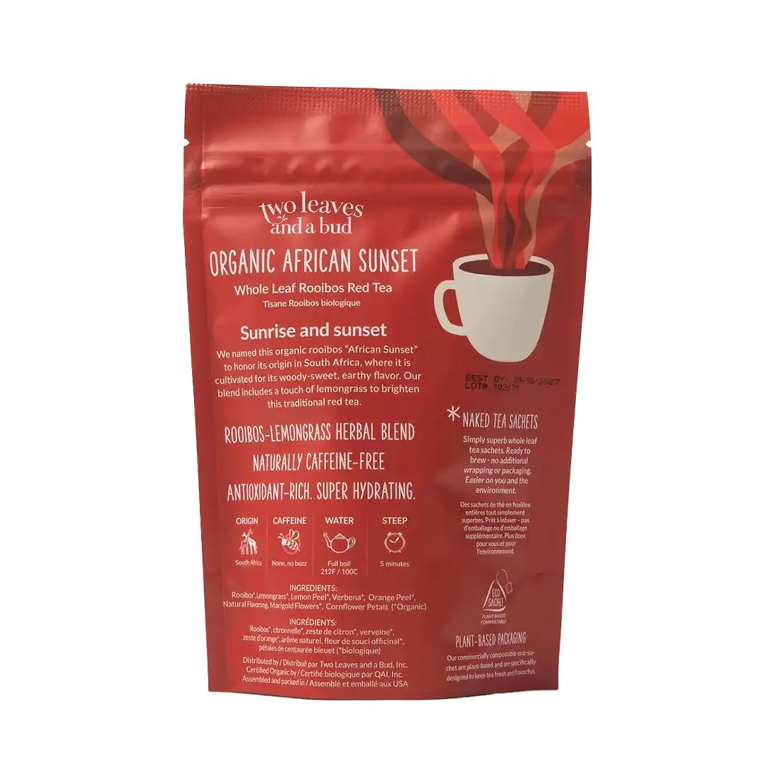 Organic African Sunset Tea - 15 Naked Tea Sachets