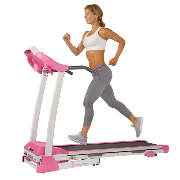 Pink Treadmill (P8700) with Manual Incline and LCD Display