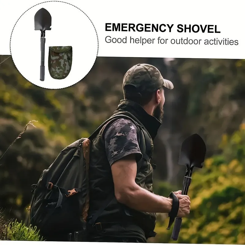 Portable 4in1 Folding Shovel Ideal for Outdoor Adventures