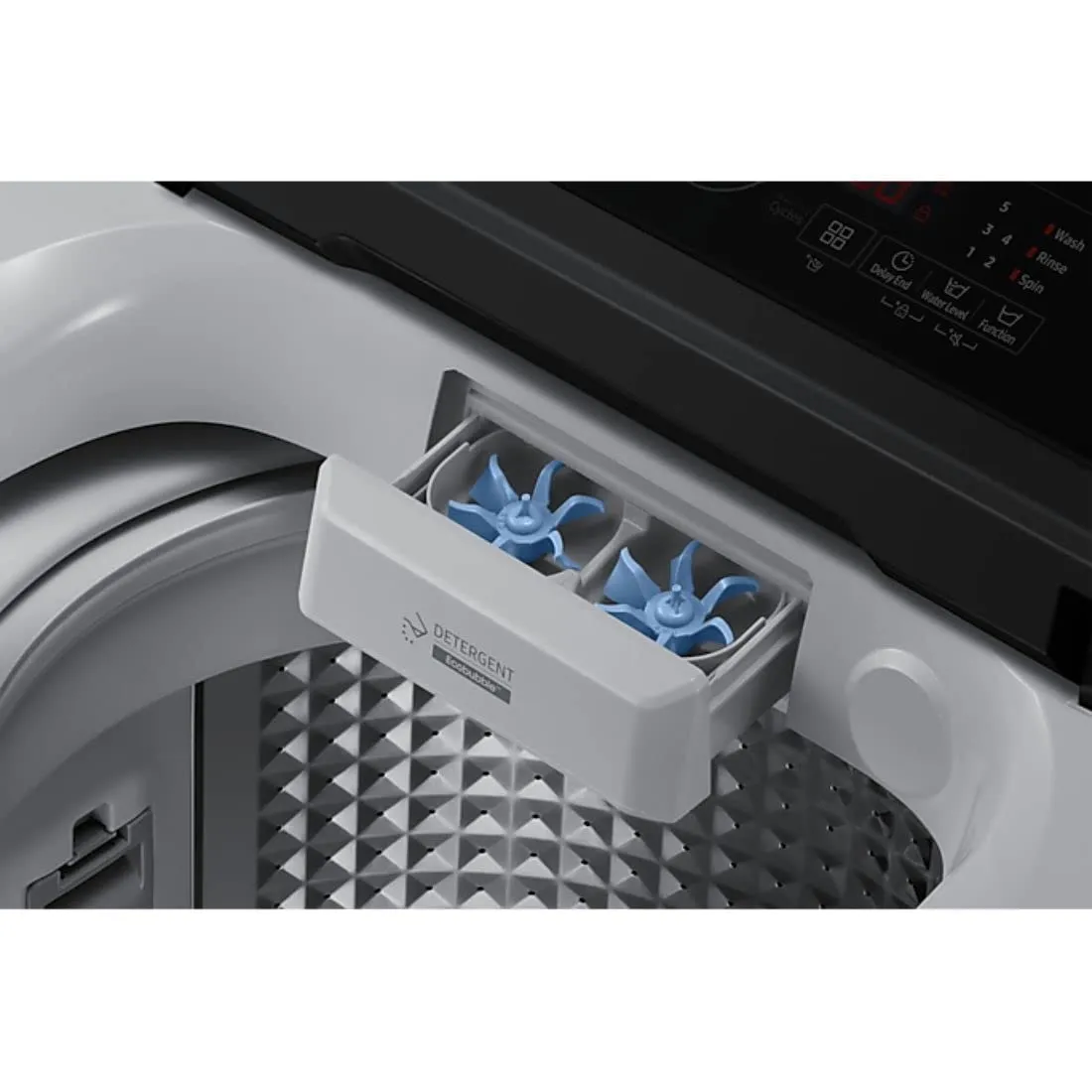 Samsung WA70BG4441BY 7 Kg 5 Star Fully Automatic Top Load Washing Machine | BubbleStorm Technology | Digital Inverter | Soft Closing Lid | Light Gray