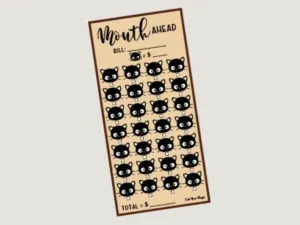 Savings Insert or Cash Envelope | Chococat | Month Ahead