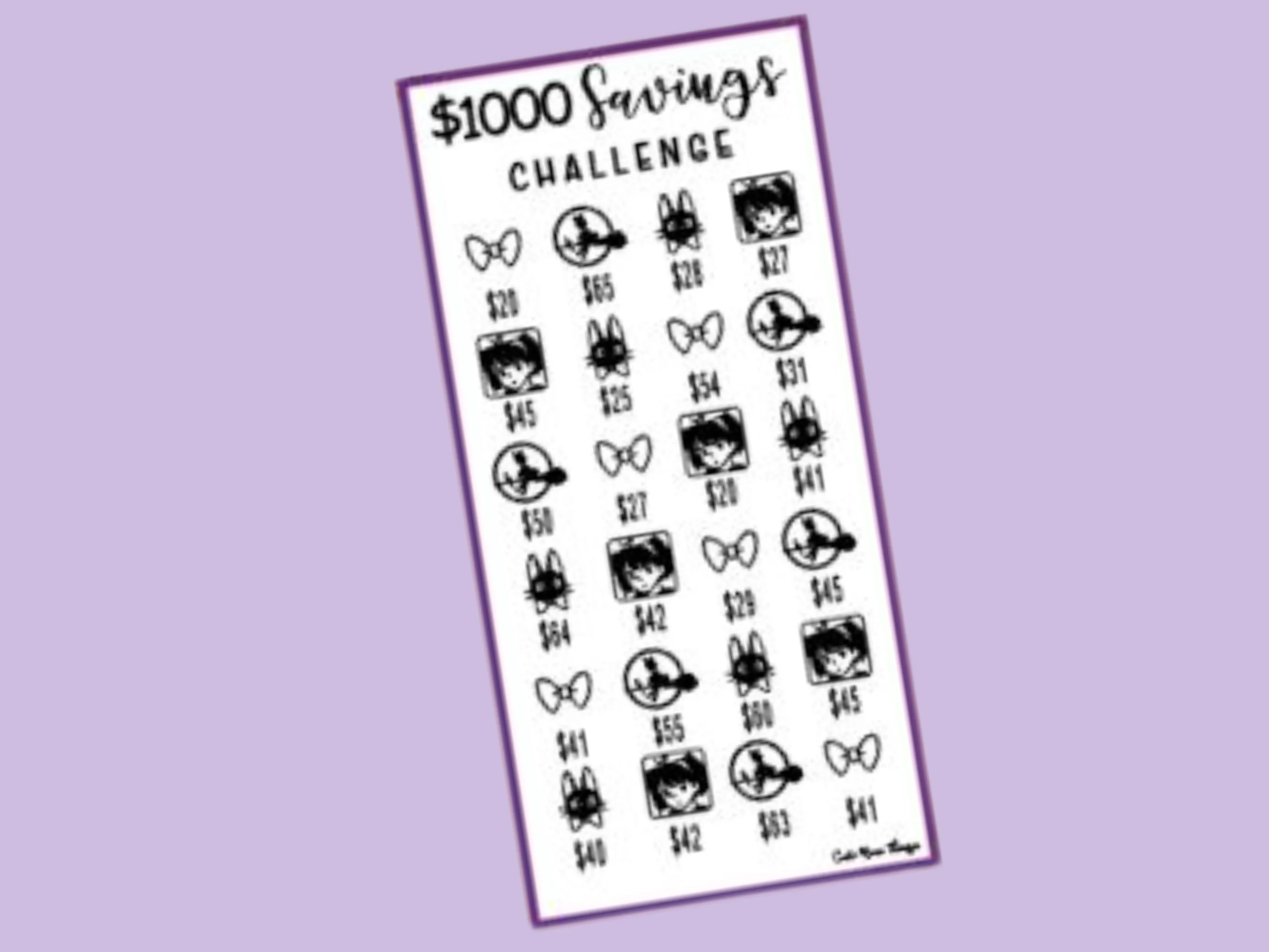 Savings Insert or Cash Envelope | KiKi's Delivery Service | 1000 Savings