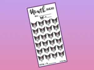 Savings Insert or Cash Envelope | Kuromi | Month Ahead