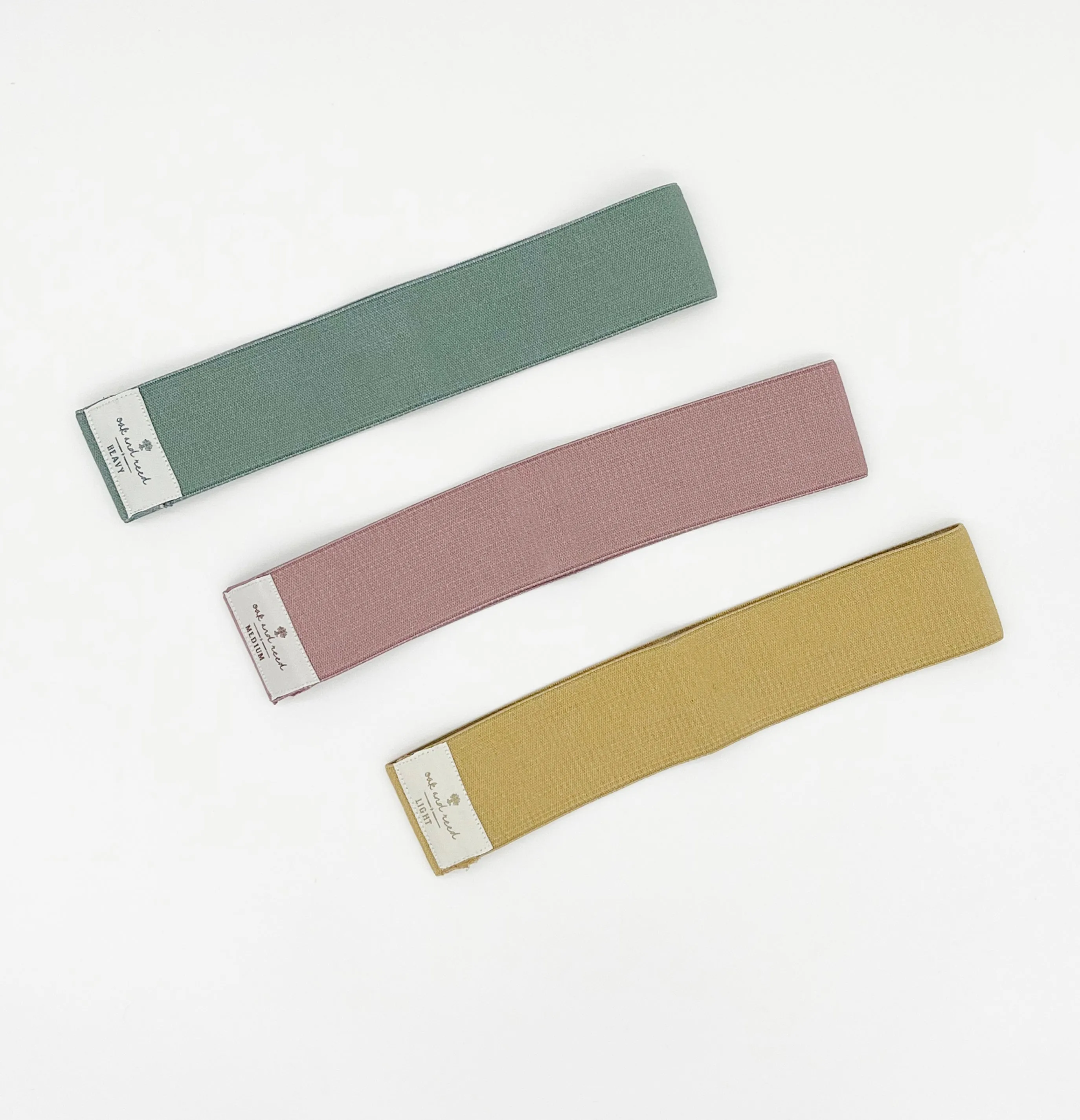 Set of 3 Fabric Power Loops with Drawstring Canvas Pouch