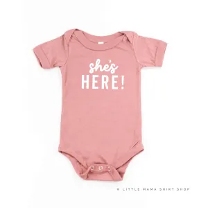 SHE'S HERE! - Short Sleeve Child Shirt