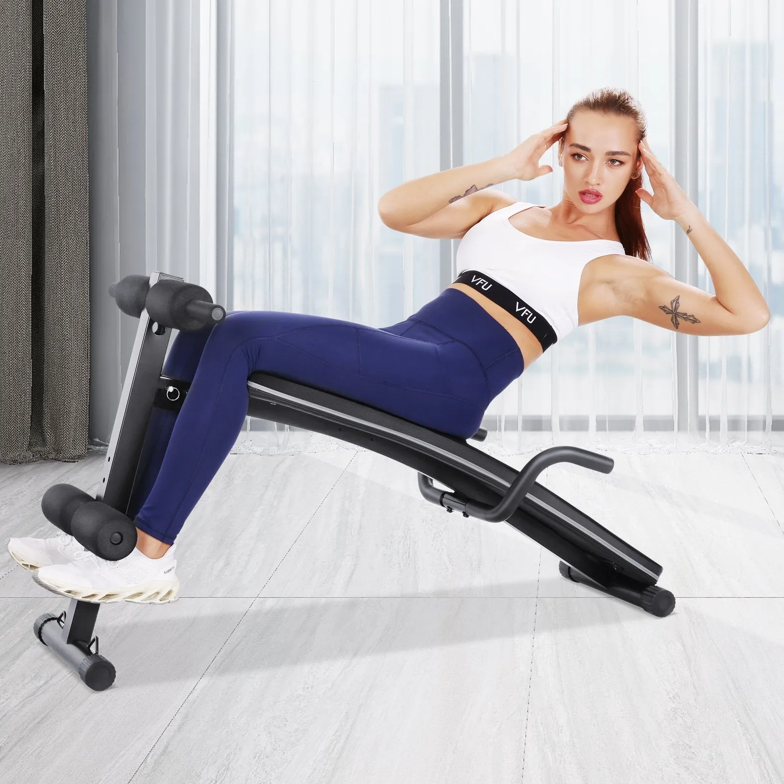Sit Up Ab Bench Adjustable|Foldable Slant Board for Sit-up Abdominal Exercise|Utility Workout Equipment Bench for Home Gym|Decline Recline Situp Benches