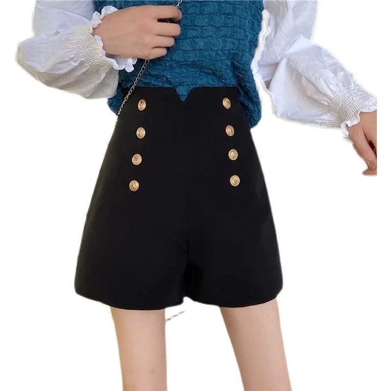 Slim-Fit Height Enhancing Atmospheric Slimming High-Waisted Simple Chic Shorts