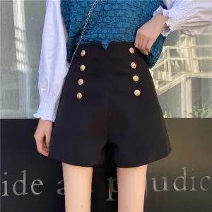 Slim-Fit Height Enhancing Atmospheric Slimming High-Waisted Simple Chic Shorts