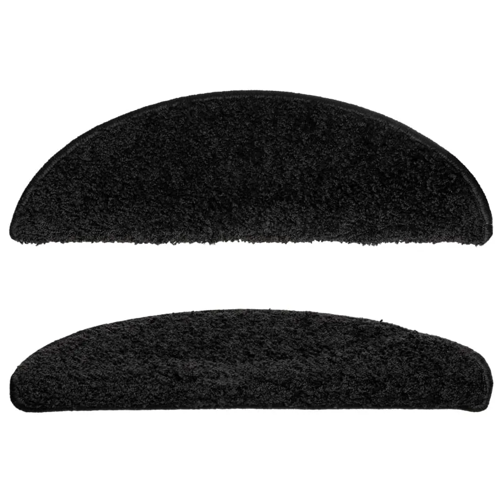 Stair Mats 10 pcs 56x17x3 cm Black