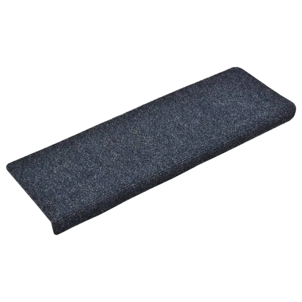 Stair Mats 15 pcs Needle Punch 65x25 cm Blue
