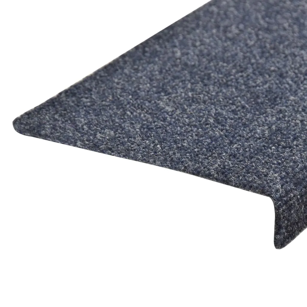 Stair Mats 15 pcs Needle Punch 65x25 cm Blue