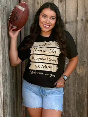 Texas True Threads Mahomes Legacy Tape Tee Design