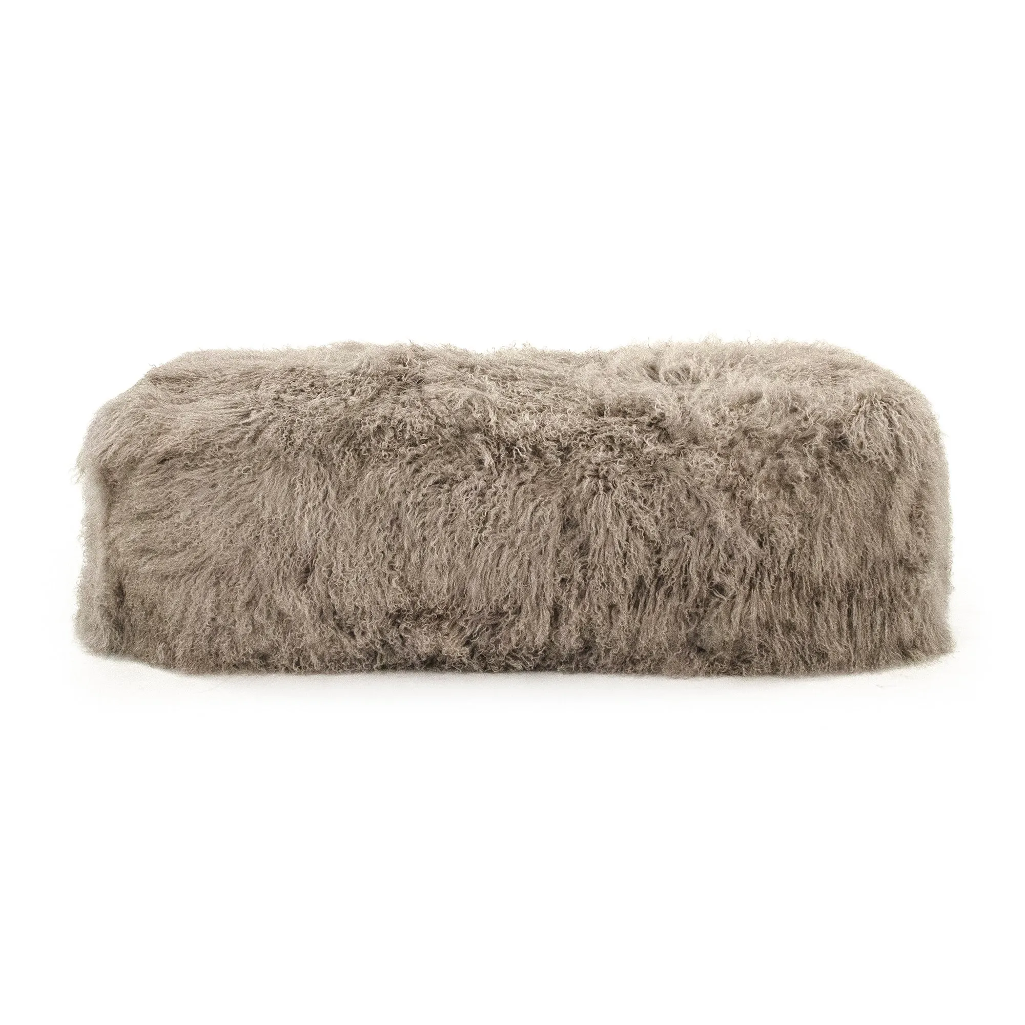 Tibetan Lamb Fur Bench by Zentique