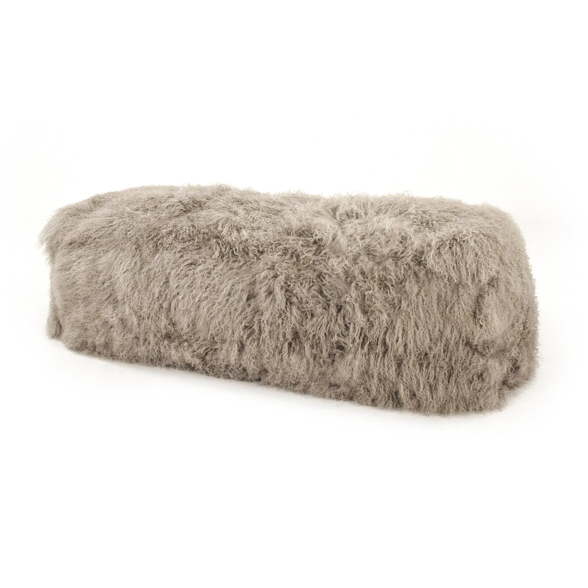 Tibetan Lamb Fur Bench by Zentique