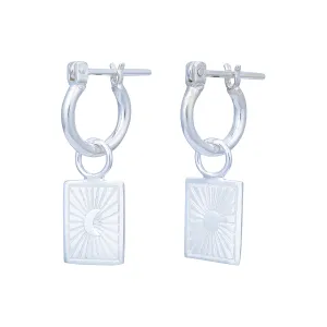 Universe Sterling Silver Mini Hoop Earrings
