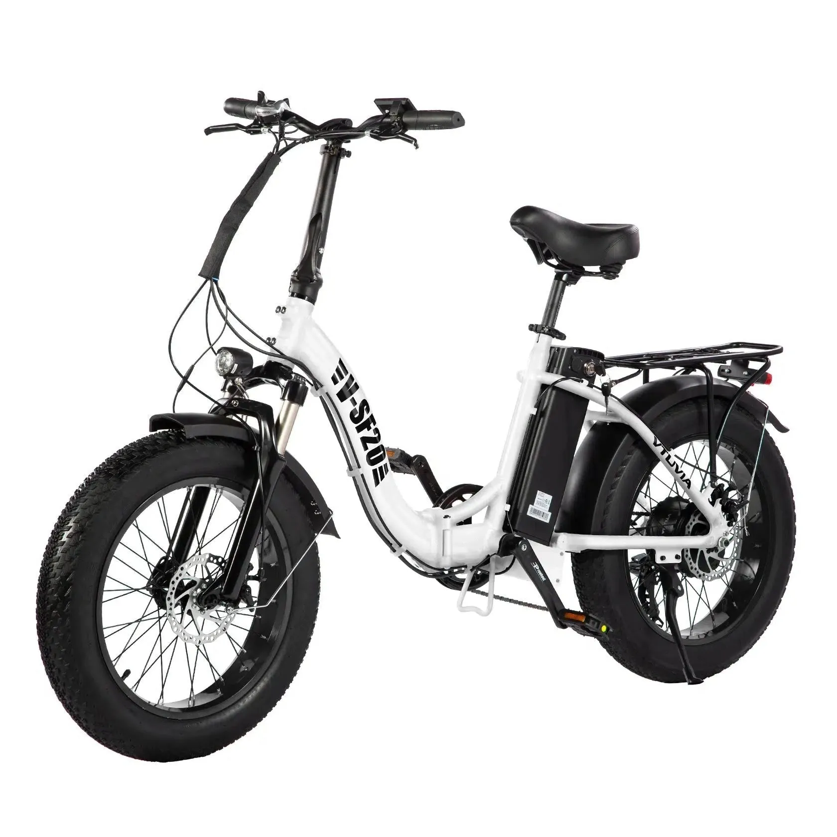 VTUVIA| SF20 20" Step-Thru Folding Fat Tire Electric Bike